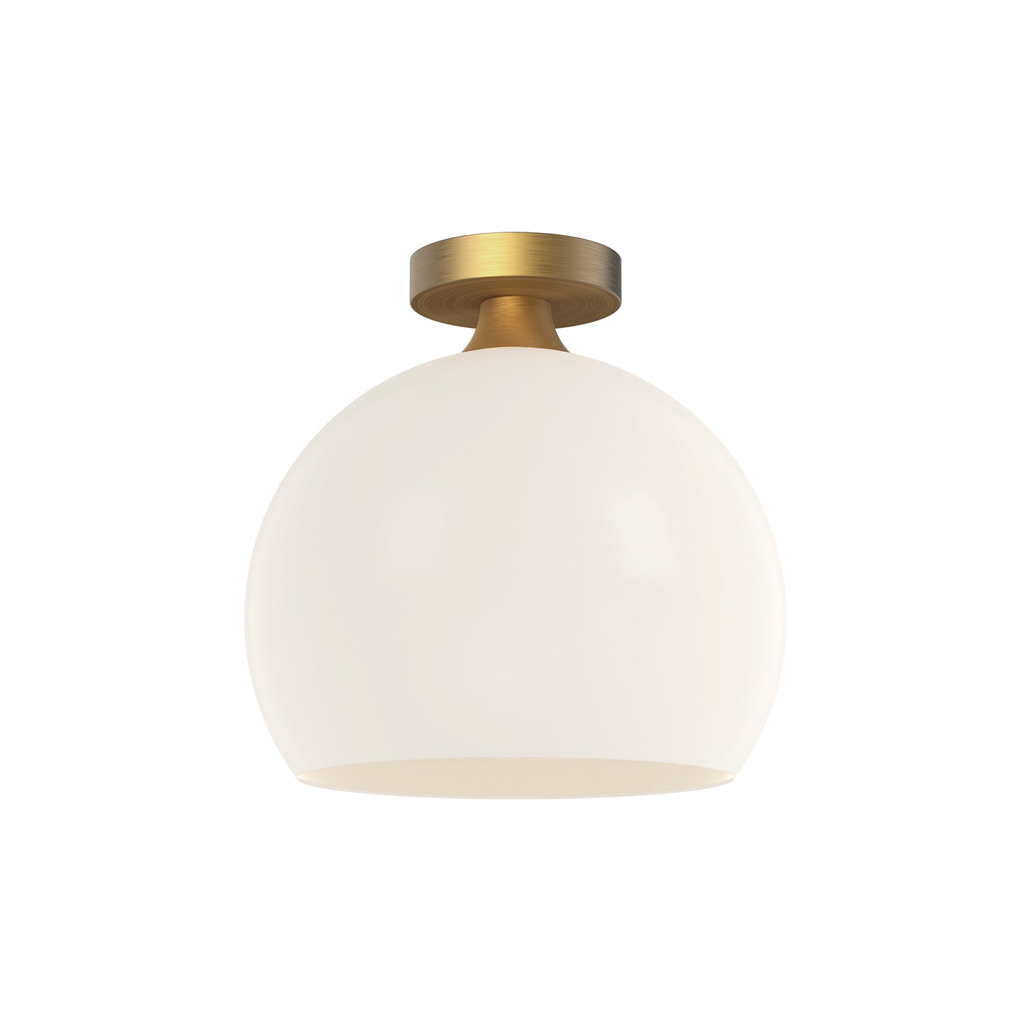Castilla 12-in Matte Black/Opal Matte Glass 1 Light Flush Mount