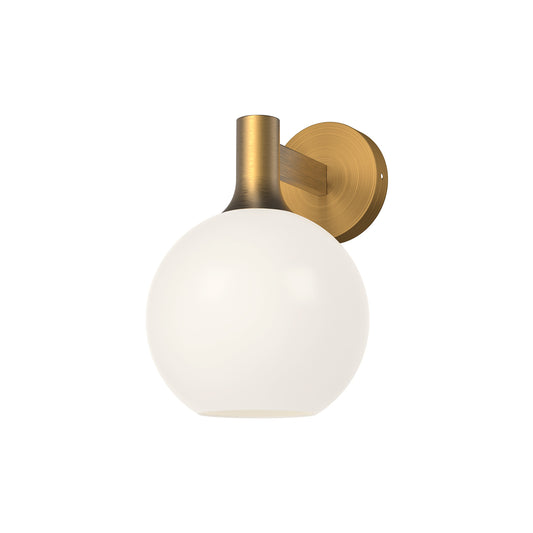 Castilla 8-in Matte Black/Opal Matte Glass 1 Light Wall/Vanity