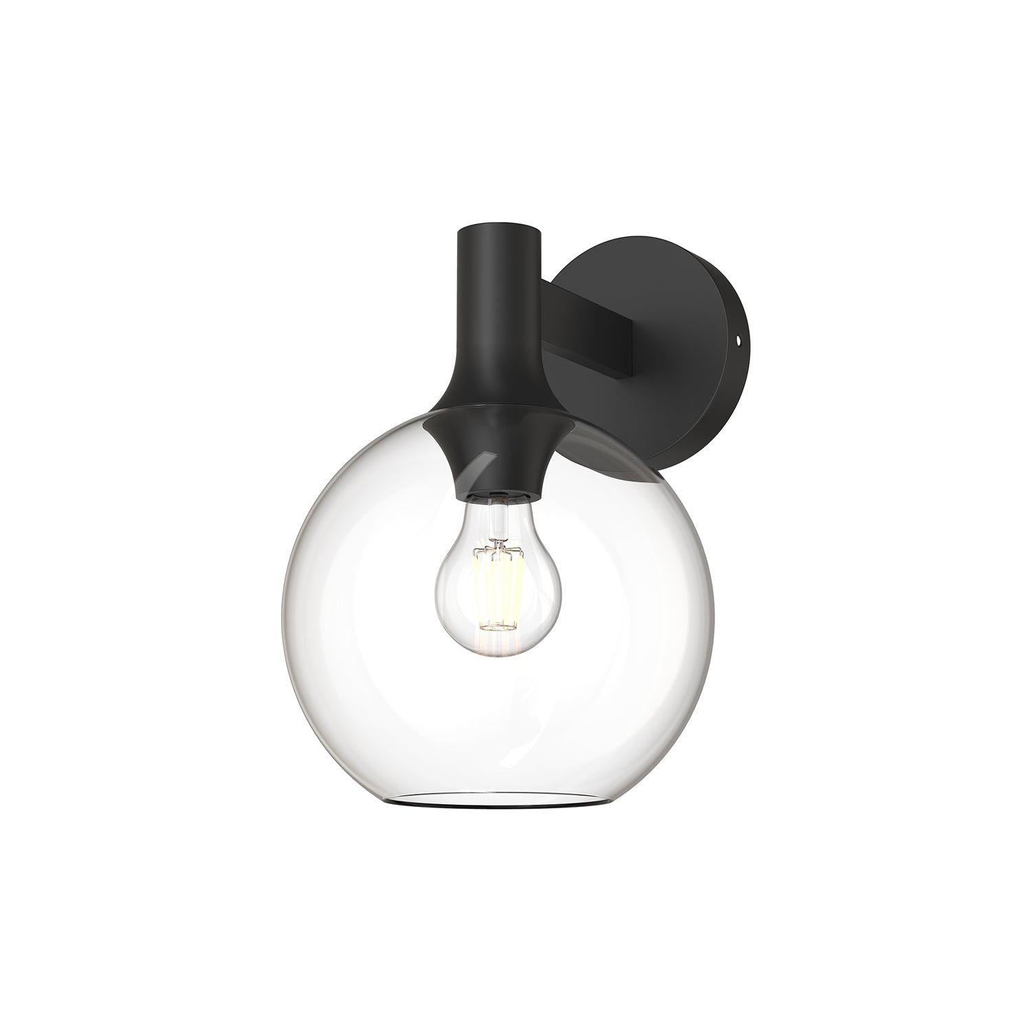Castilla 8-in Matte Black/Opal Matte Glass 1 Light Wall/Vanity