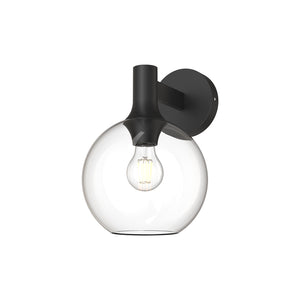 Castilla 8-in Matte Black/Opal Matte Glass 1 Light Wall/Vanity
