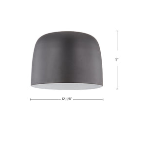 Cayne 12-in Black/White LED Flush Mount
