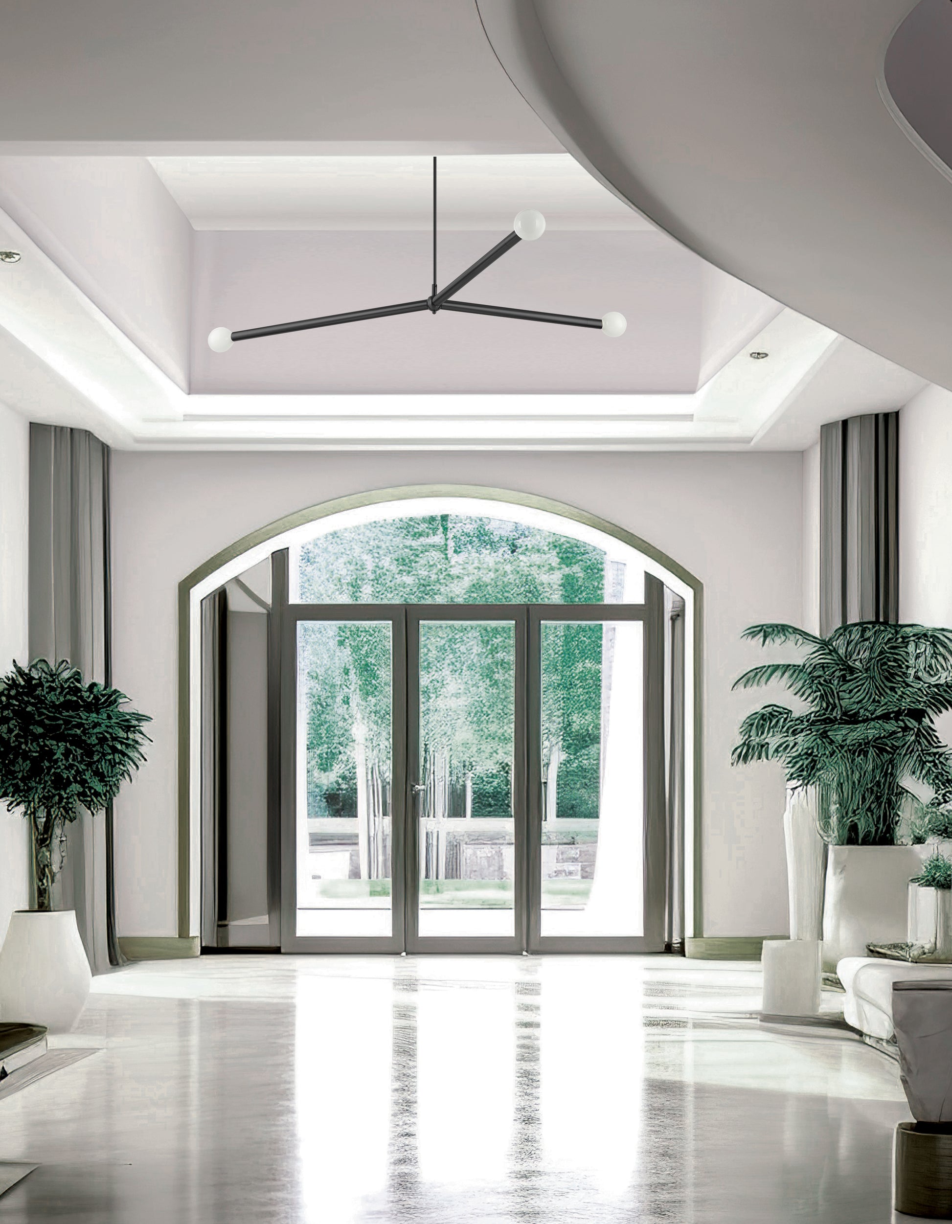 Cerberus 62-in Linear Chandelier