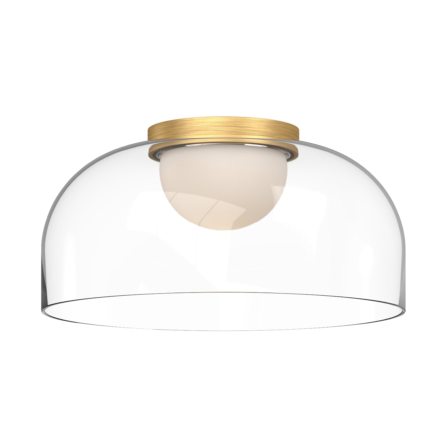 Cedar 12-in Black/Clear LED Flush Mount