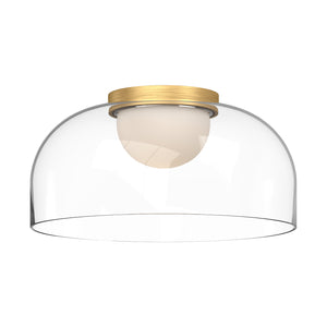 Cedar 12-in Black/Clear LED Flush Mount