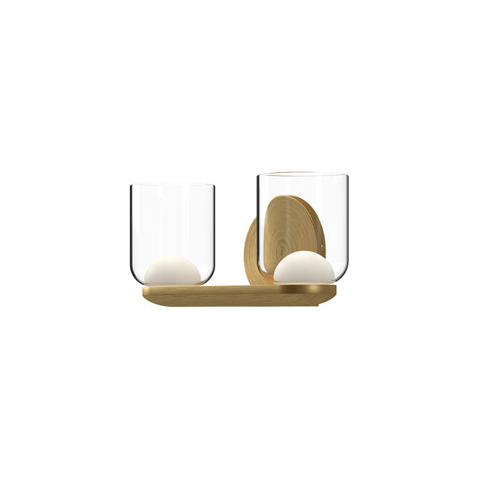 Cedar 12-in Black/Clear LED Vanity
