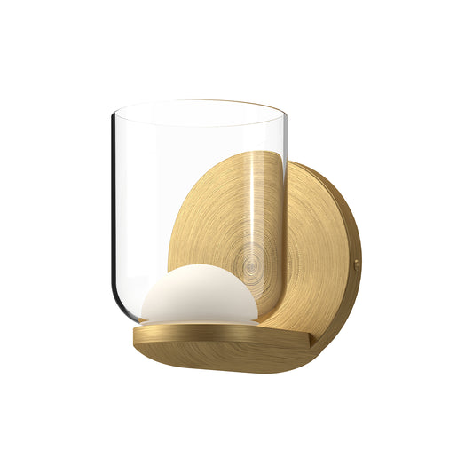 Cedar 4-in Black/Clear LED Wall Sconce
