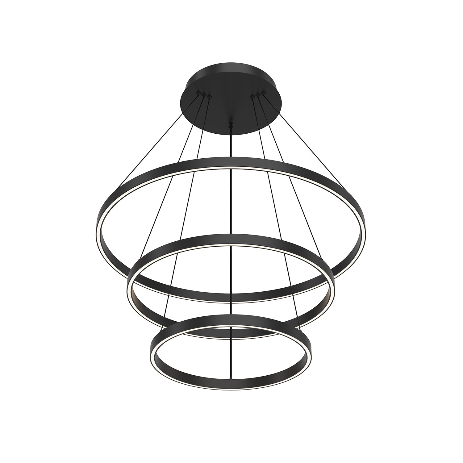 Cerchio 32-in Black LED Chandeliers