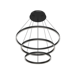 Cerchio 32-in Black LED Chandeliers