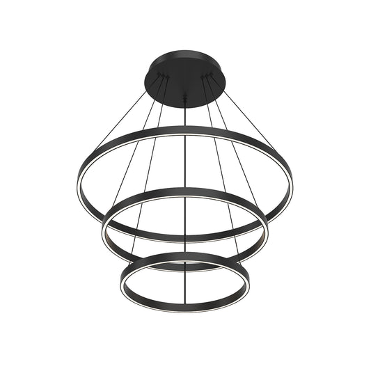 Cerchio 32-in Black LED Chandeliers