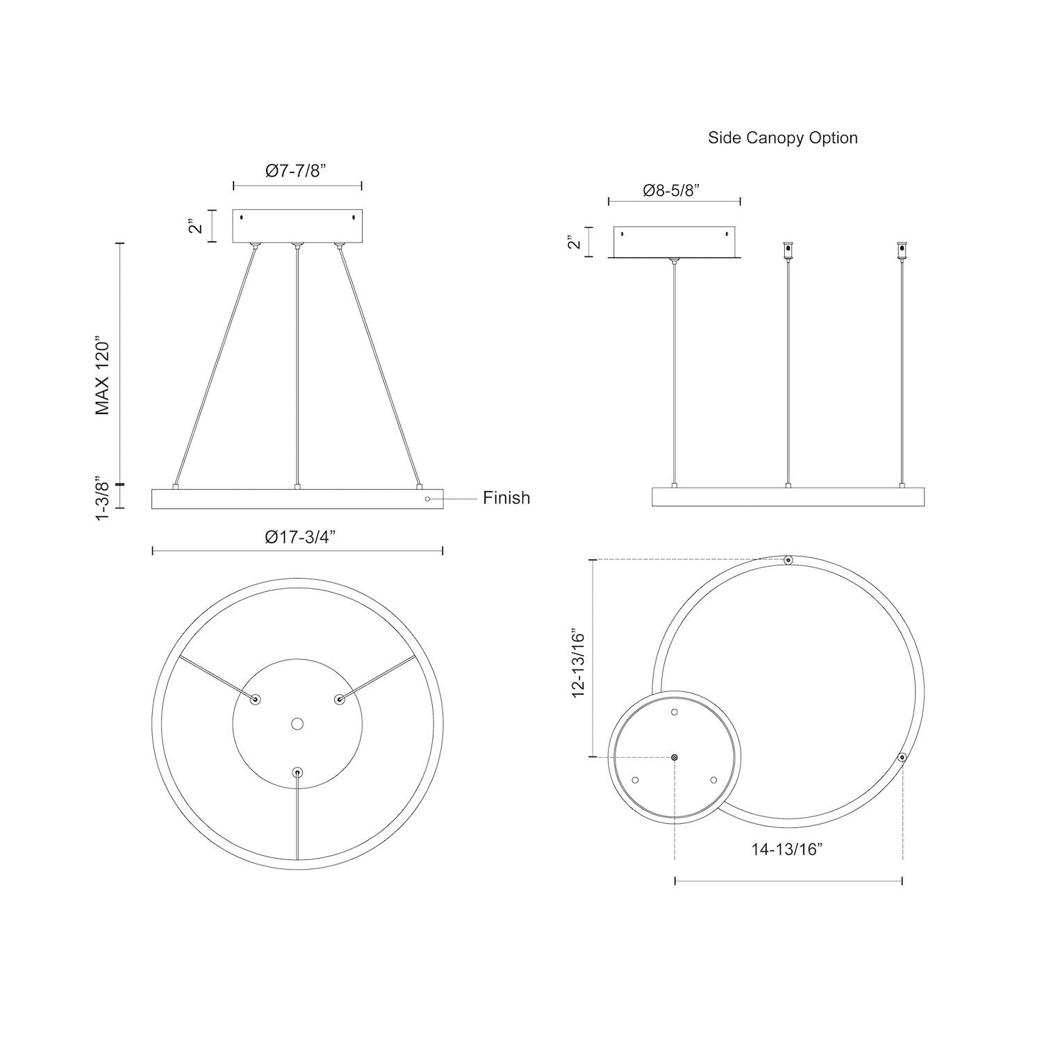 Cerchio 18-in Pendant