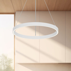 Cerchio 18-in White LED Pendant