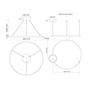 Cerchio 32-in Pendant
