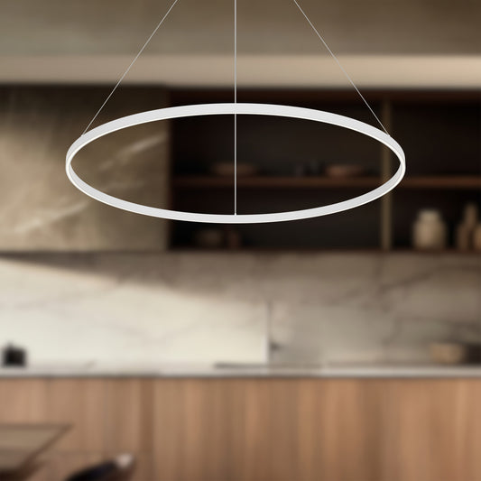 Cerchio 48-in White LED Pendant