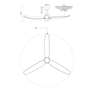 Hugo 52-in Ceiling Fan