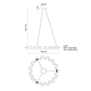 Nami 32-in Chandelier