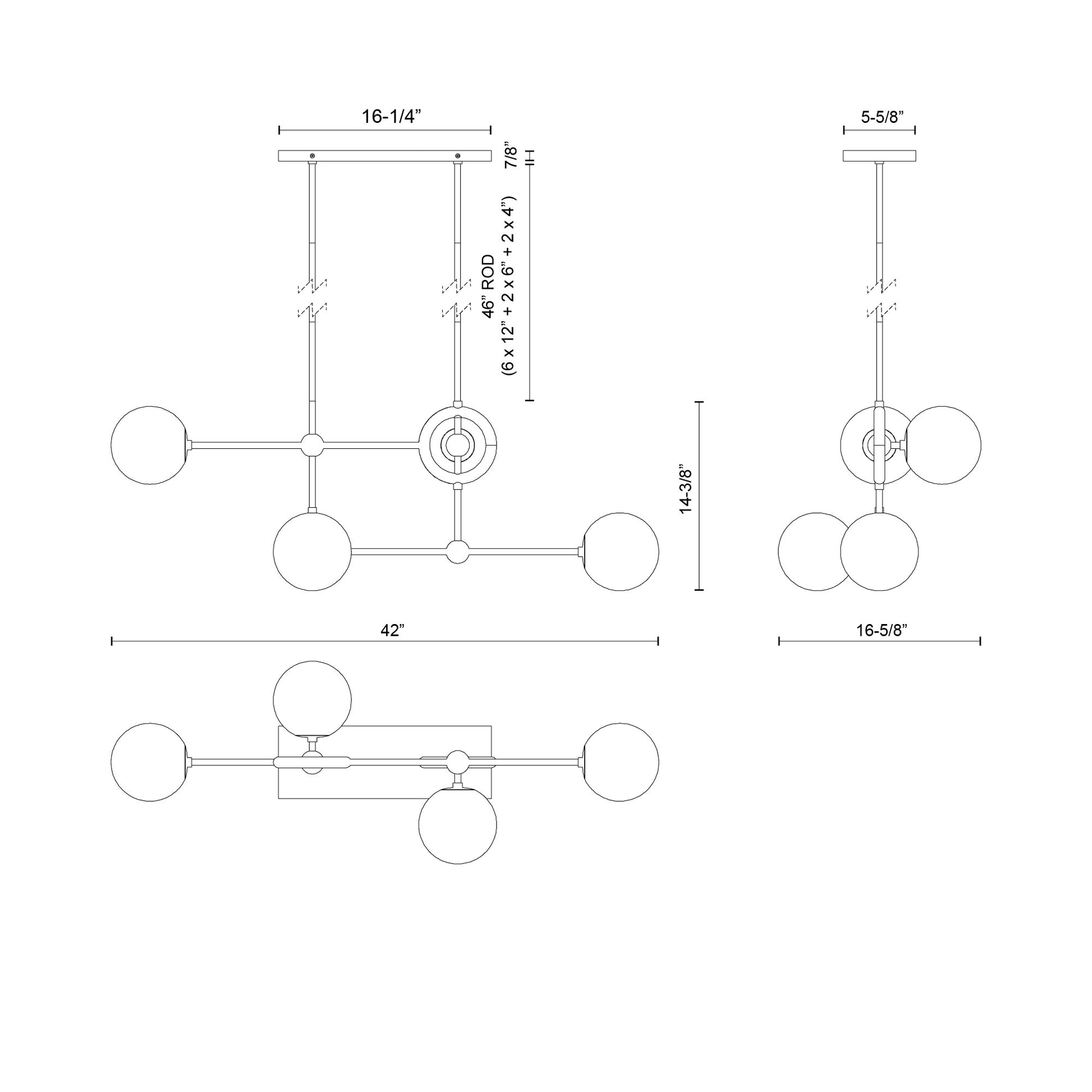 Fiore 42-in Chandelier
