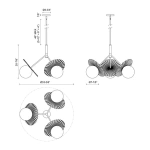 Plume Chandelier