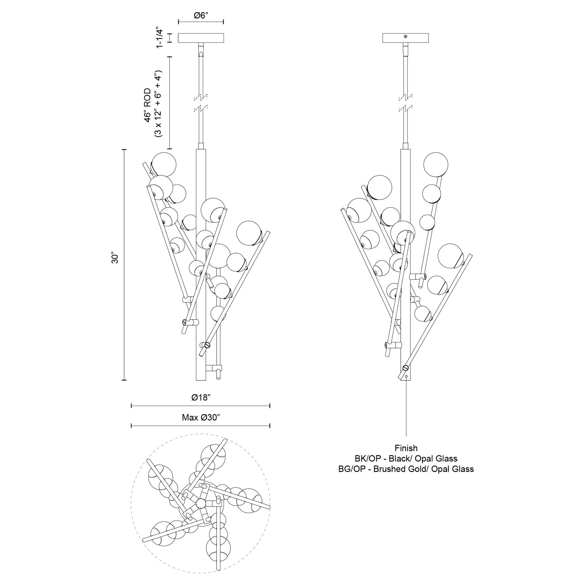 Cypress 5 Head Chandelier