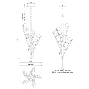 Cypress 5 Head Chandelier