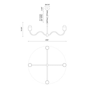 Effie 39-in Chandelier