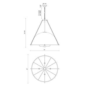 Crosby 33-in Chandelier
