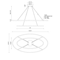 Ovale Chandelier