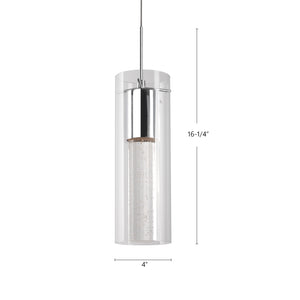 Champagne 4-in Chrome LED Pendant