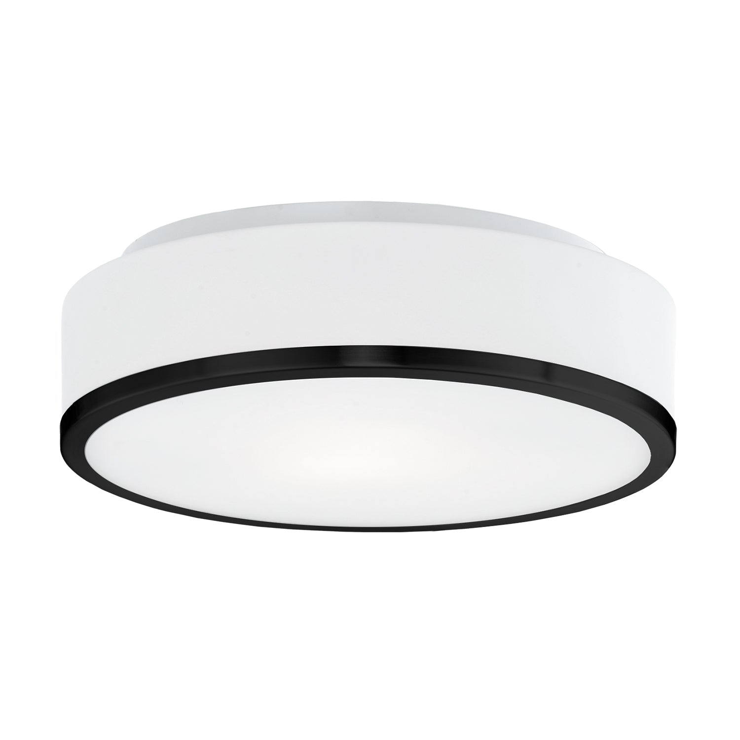 Charlie 12-in Brushed Nickel 2 Lights Flush Mount
