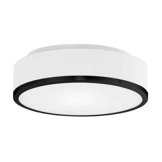 Charlie 12-in Brushed Nickel 2 Lights Flush Mount