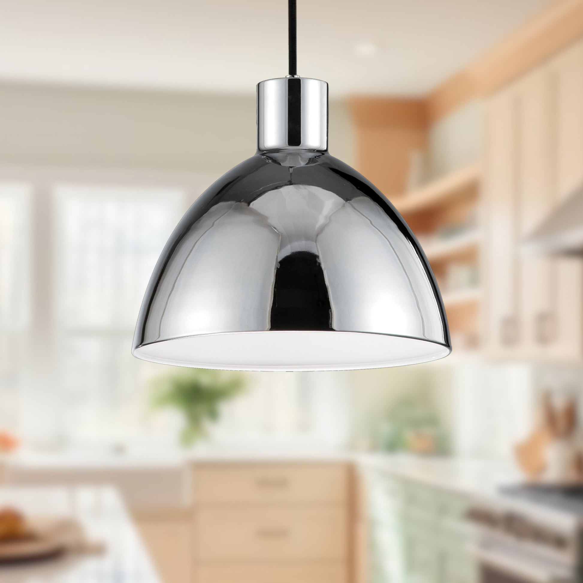 Chroma Glossy White LED Pendant
