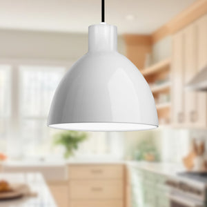 Chroma Glossy White LED Pendant