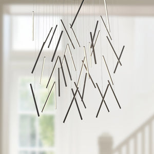 Chute 50-in Black LED Multi Pendant