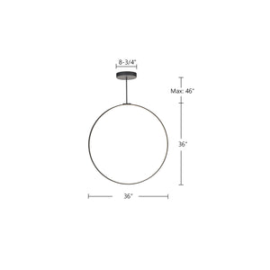 Cirque 36-in Black LED Pendant