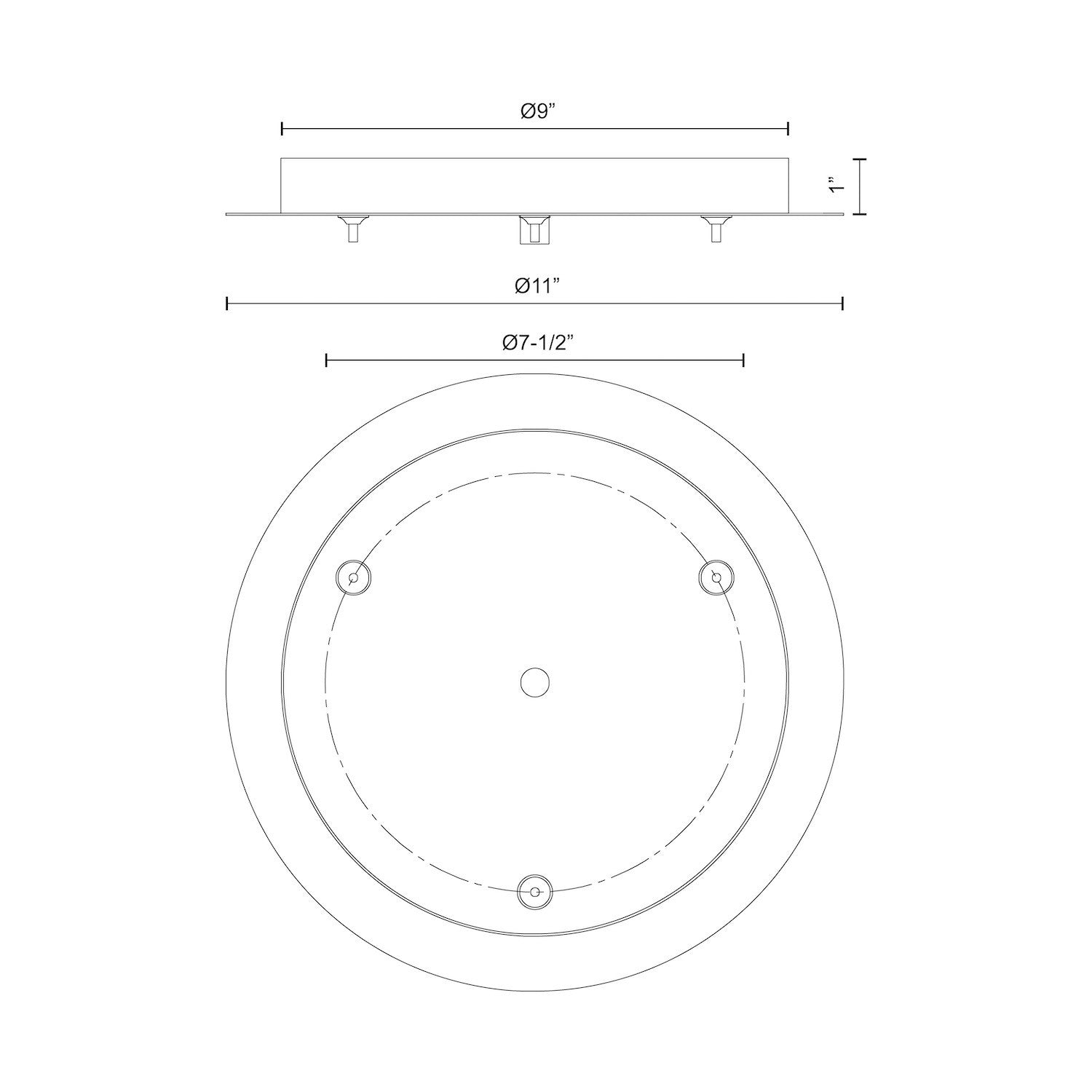 Canopy Brushed Gold LED Canopies