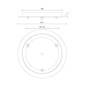 Canopy Brushed Gold LED Canopies