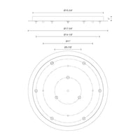 Canopy, 17IN Round 9-Lt