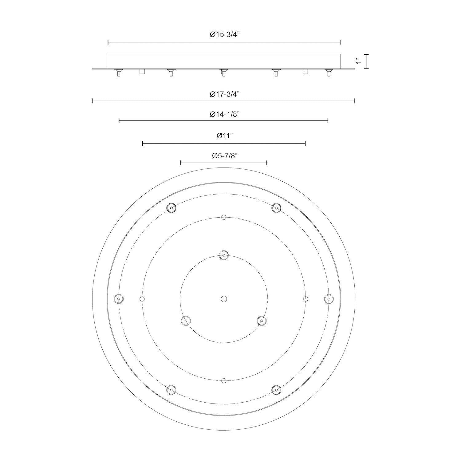 Canopy Brushed Gold LED Canopies
