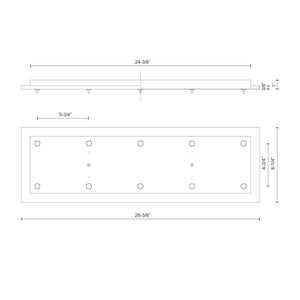 Canopy Brushed Gold LED Canopies