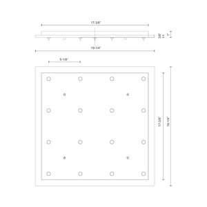 Canopy, 19IN Square 16-Lt