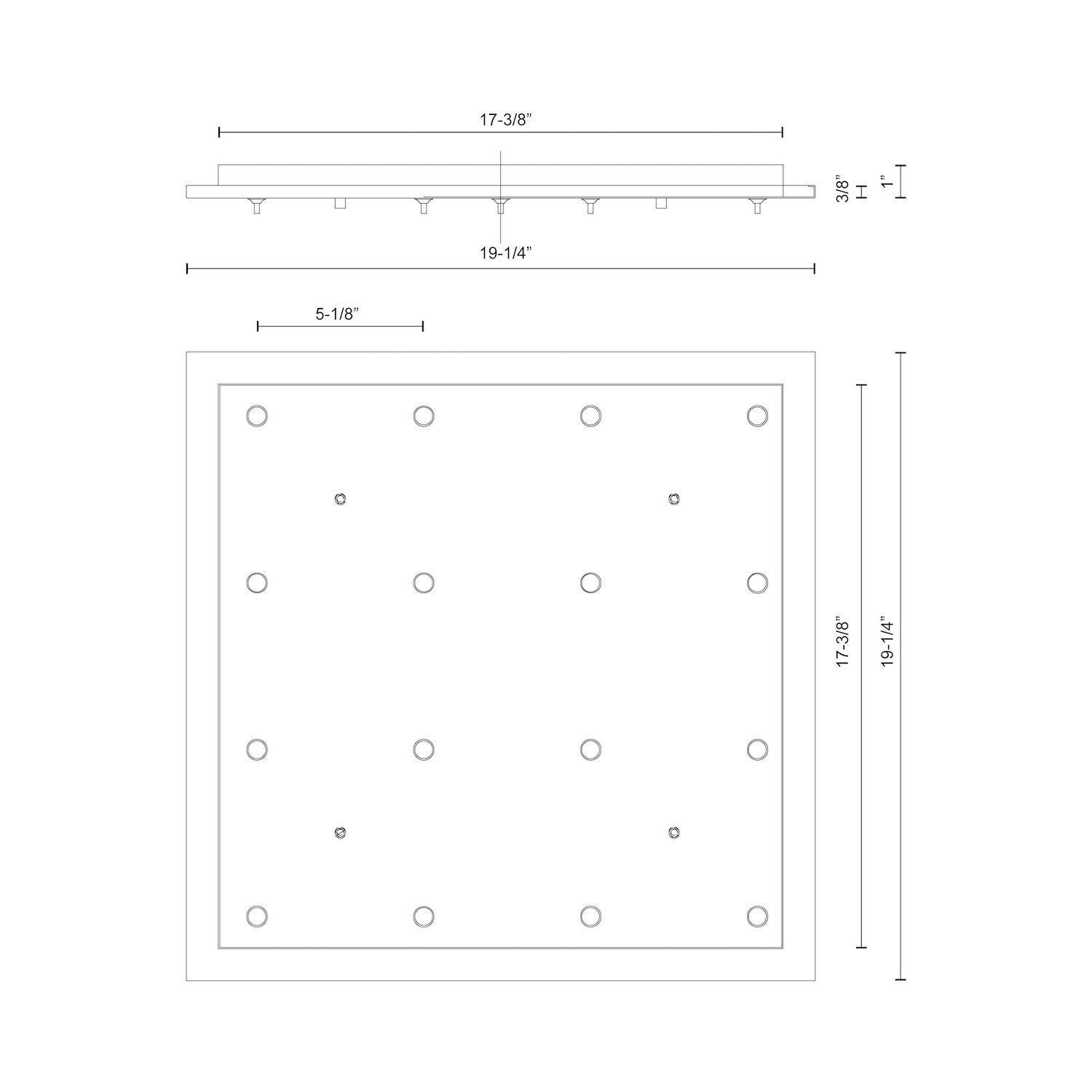 Canopy Brushed Gold LED Canopies