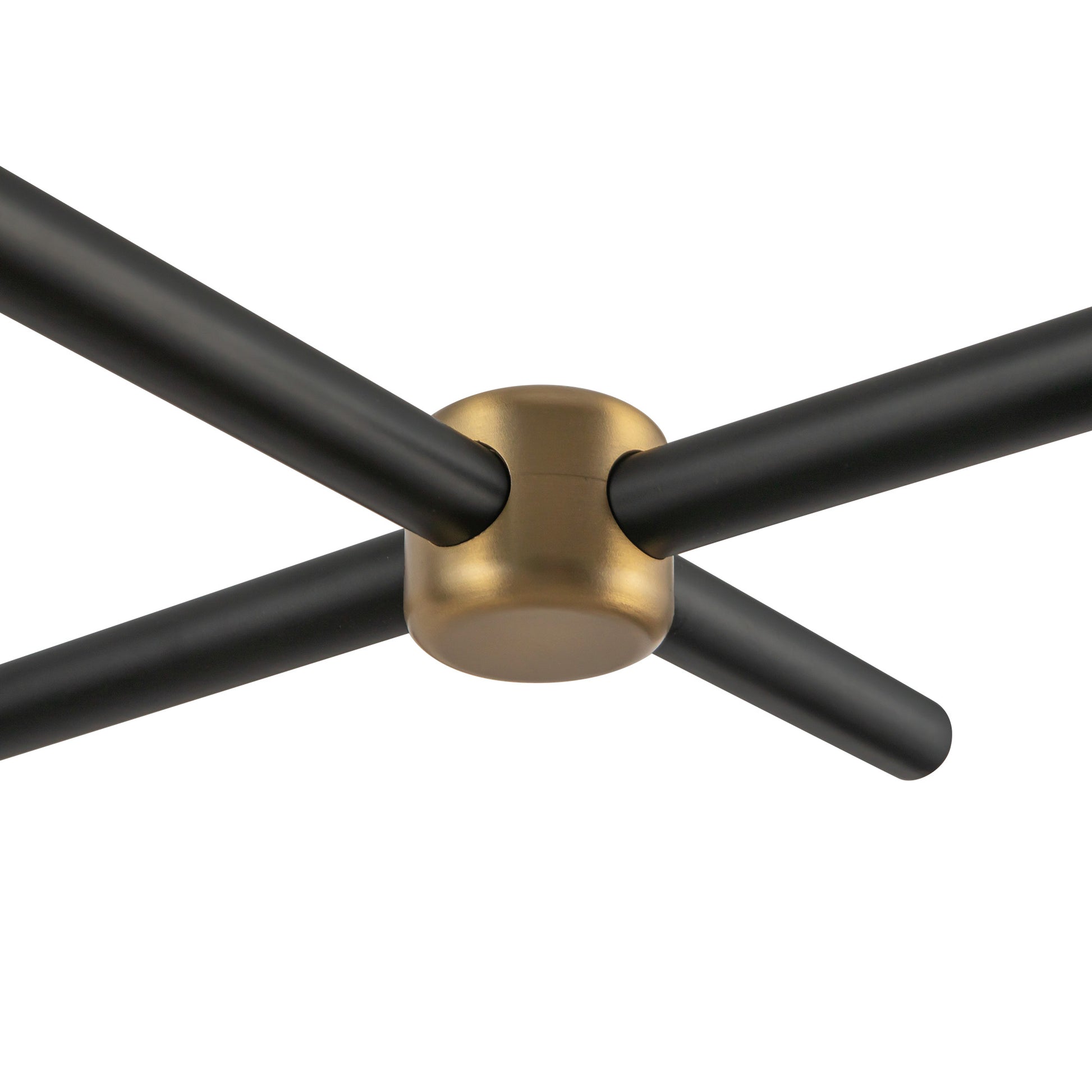 Colby 52-in Matte Black/Tan Jute Socket Linear Pendant