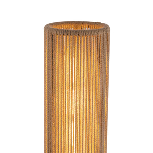 Colby 23-in Matte Black/Tan Jute Socket Wall/Vanity Light