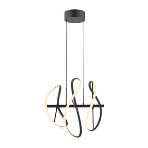 Collide 16-in Black LED Pendant
