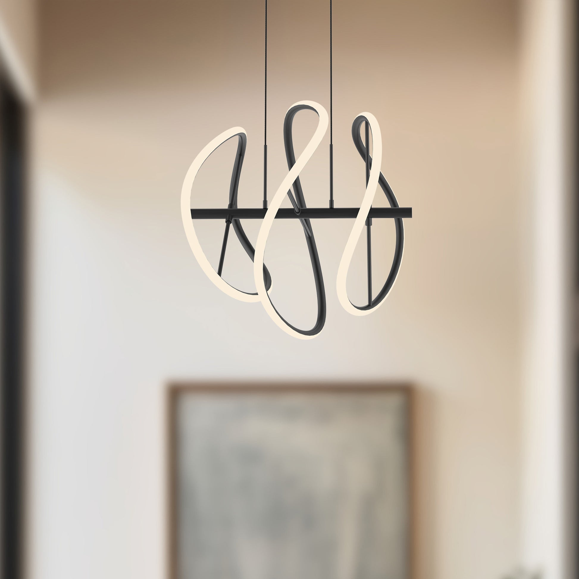 Collide 16-in Black LED Pendant