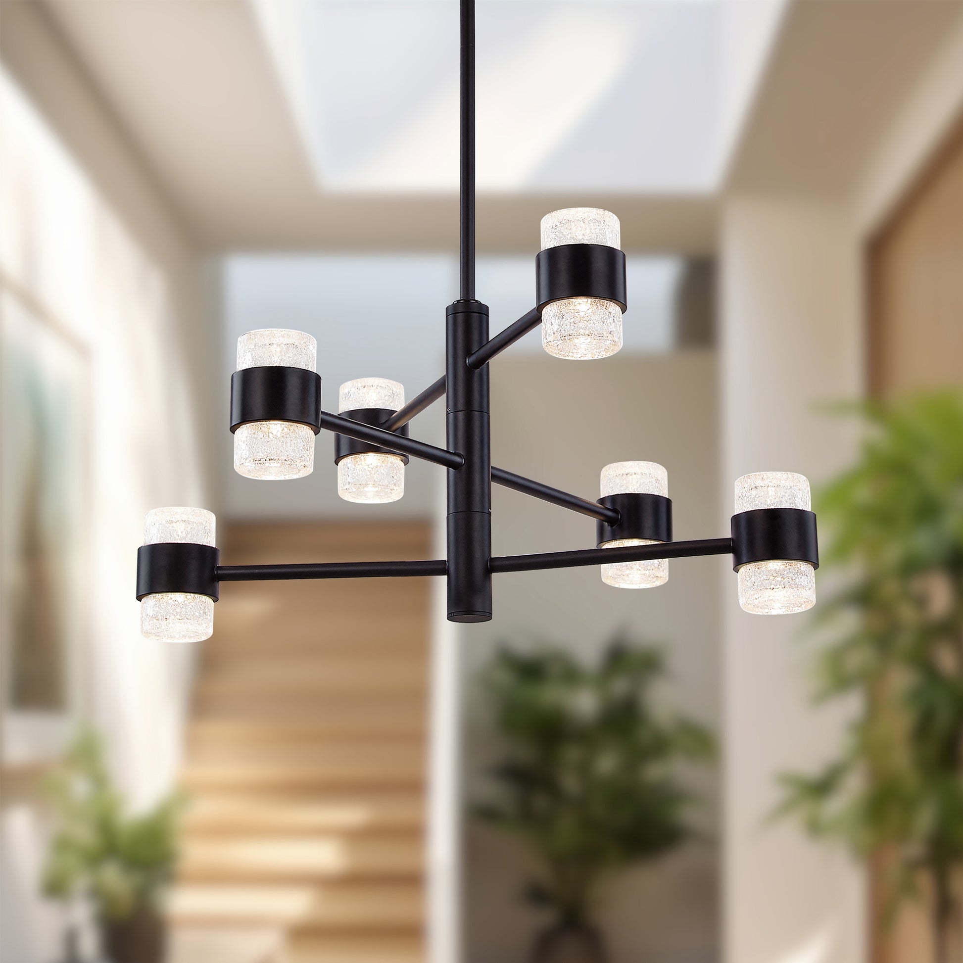 Copenhagen 24-in (3 Tier) Black LED Exterior Pendant