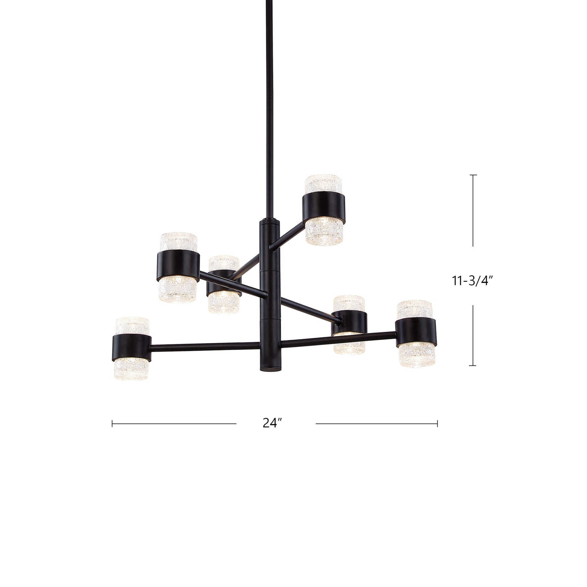 Copenhagen 24-in (3 Tier) Black LED Exterior Pendant