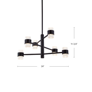Copenhagen 24-in (3 Tier) Black LED Exterior Pendant