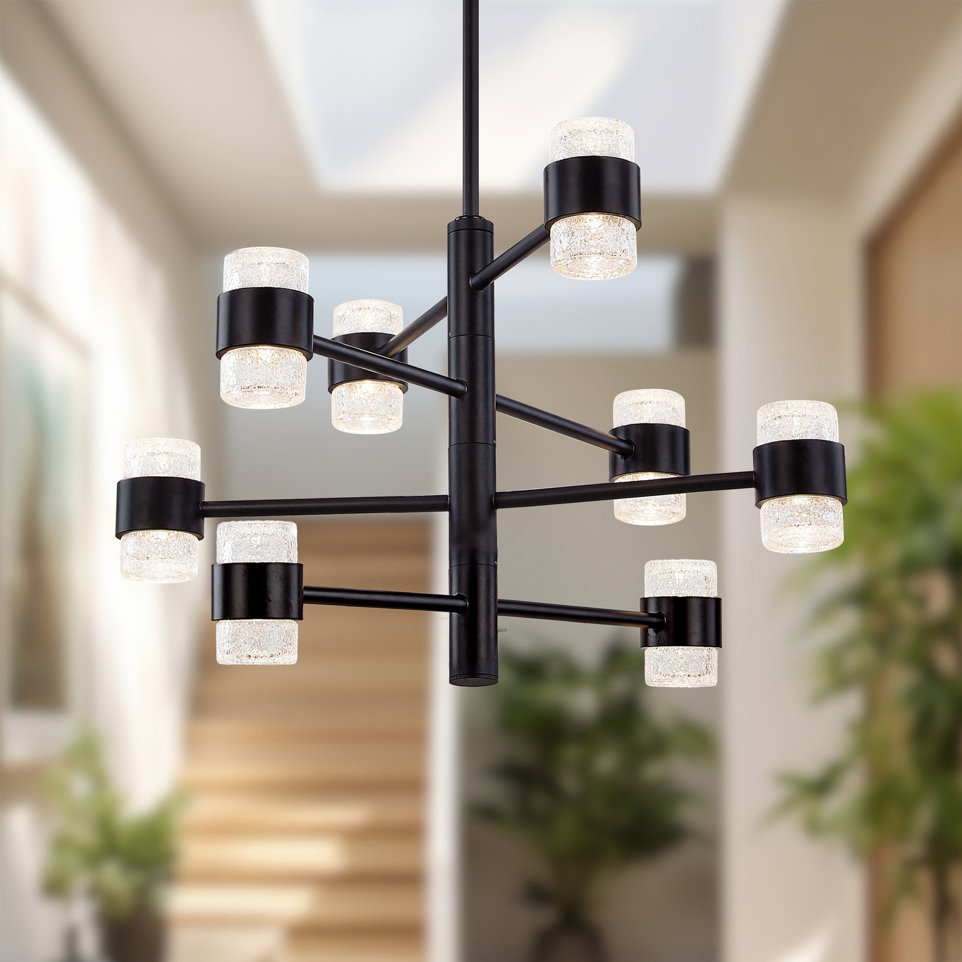 Copenhagen 24-in (4 Tier) Black LED Exterior Pendant