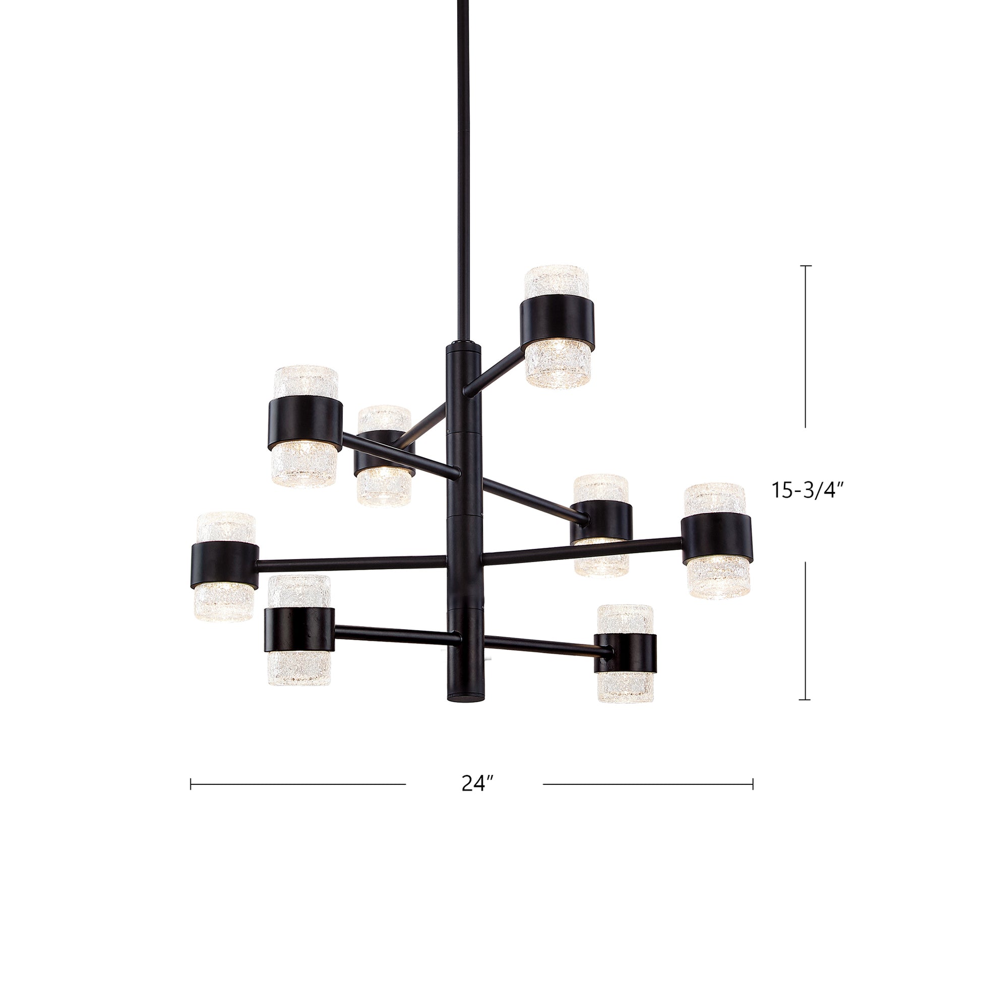 Copenhagen 24-in (4 Tier) Black LED Exterior Pendant