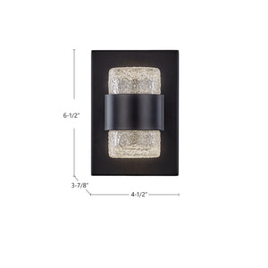 Copenhagen 8-in Black LED Exterior Wall Sconce